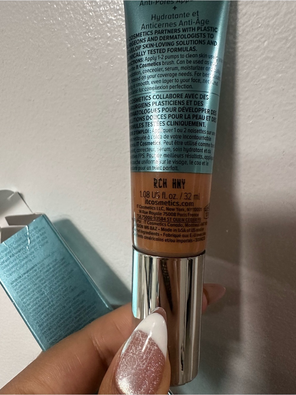 it cosmetics CC+ Cream Concealer + Serum - Rich Honey, NEW